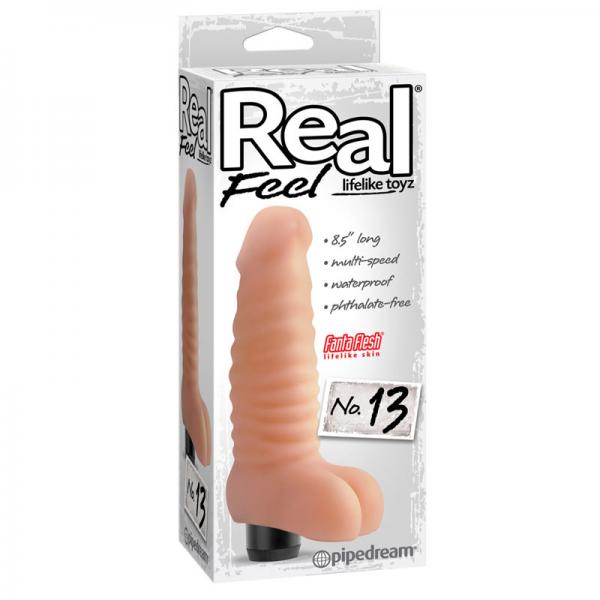 Real Feel No 13 Beige Vibrating Dildo