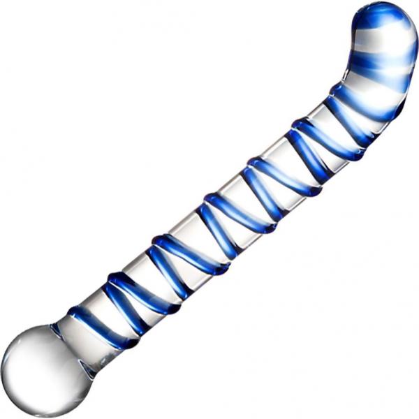 Mr. Swirl 6.5in Glass Glass Dildo