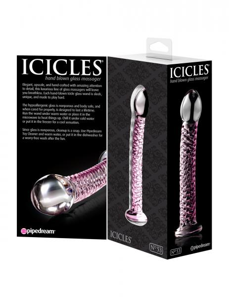 Icicles No 53 Pink Glass Massager